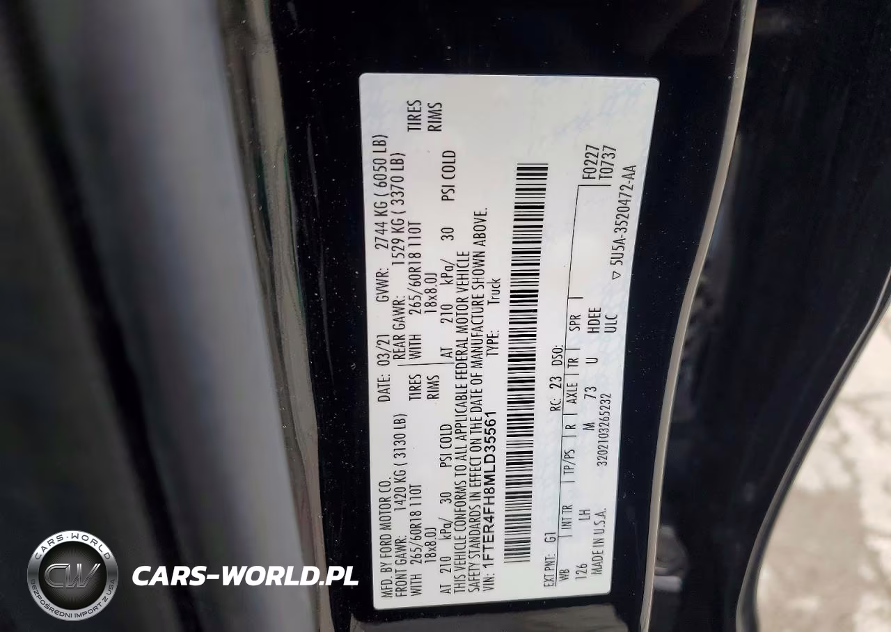 2021 Ford Ranger Xl VIN:1FTER4FH8MLD35561 - 13