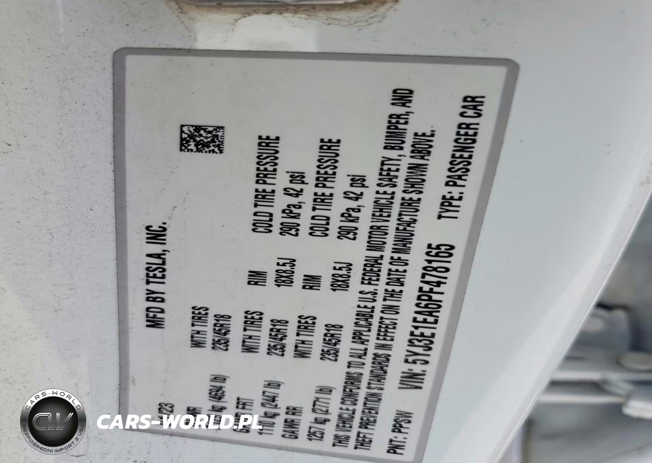 2023 Tesla Model 3 VIN:5YJ3E1EA6PF478165 - 12