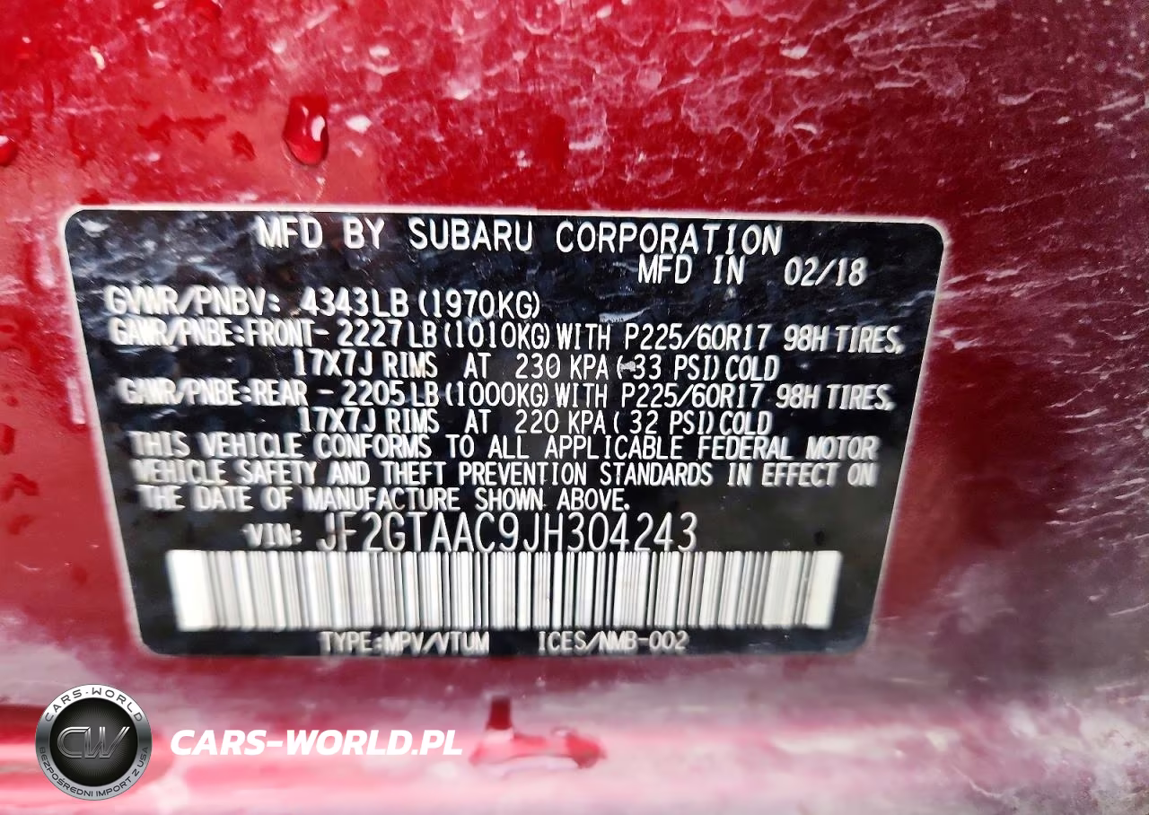 2018 Subaru Crosstrek VIN:JF2GTAAC9JH304243 - 12