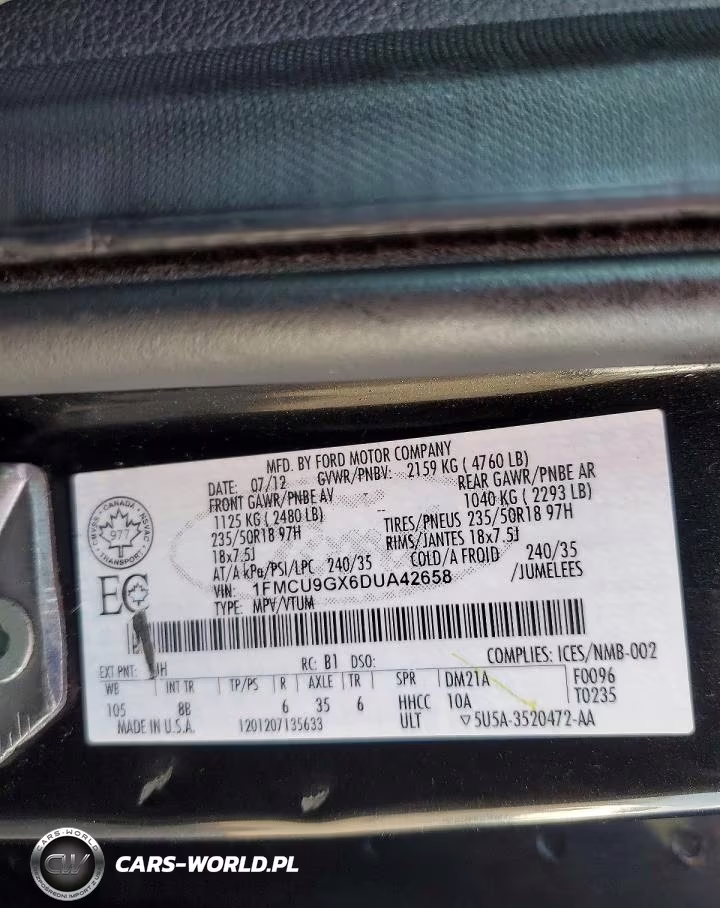 2013 Ford Escape Se VIN:1FMCU9GX6DUA42658 - 13