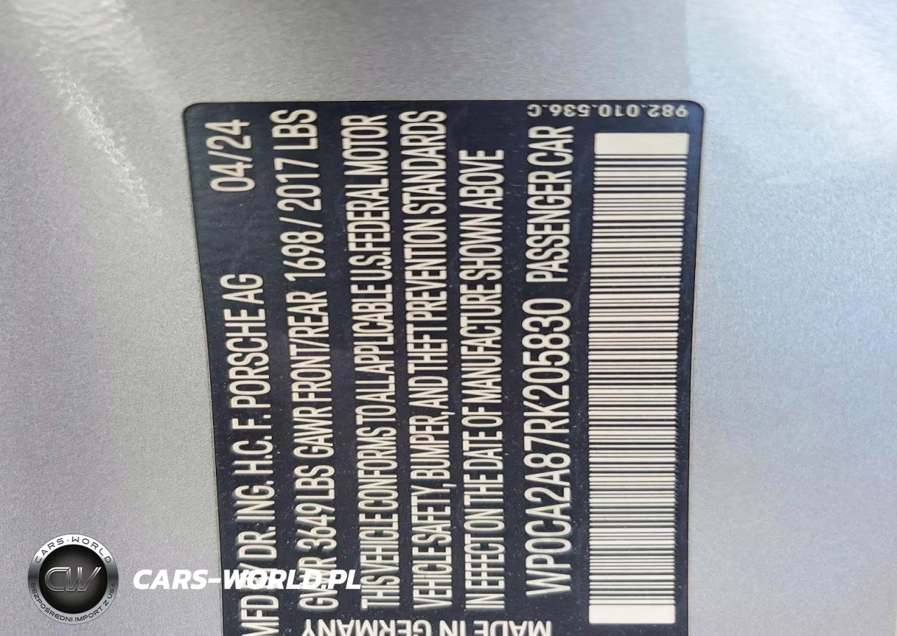 2024 Porsche Boxster Base VIN:WP0CA2A87RK205830 - 12