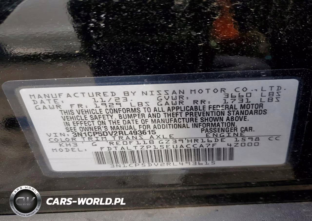 2024 Nissan Kicks Sr VIN:3N1CP5DV2RL493615 - 14