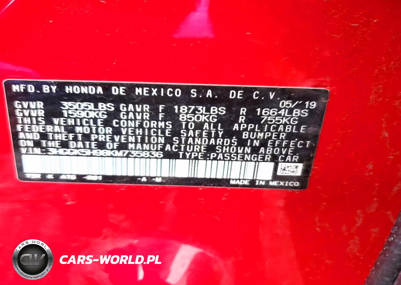 2019 Honda Fit Exl VIN:3HGGK5H98KM735836 - 12