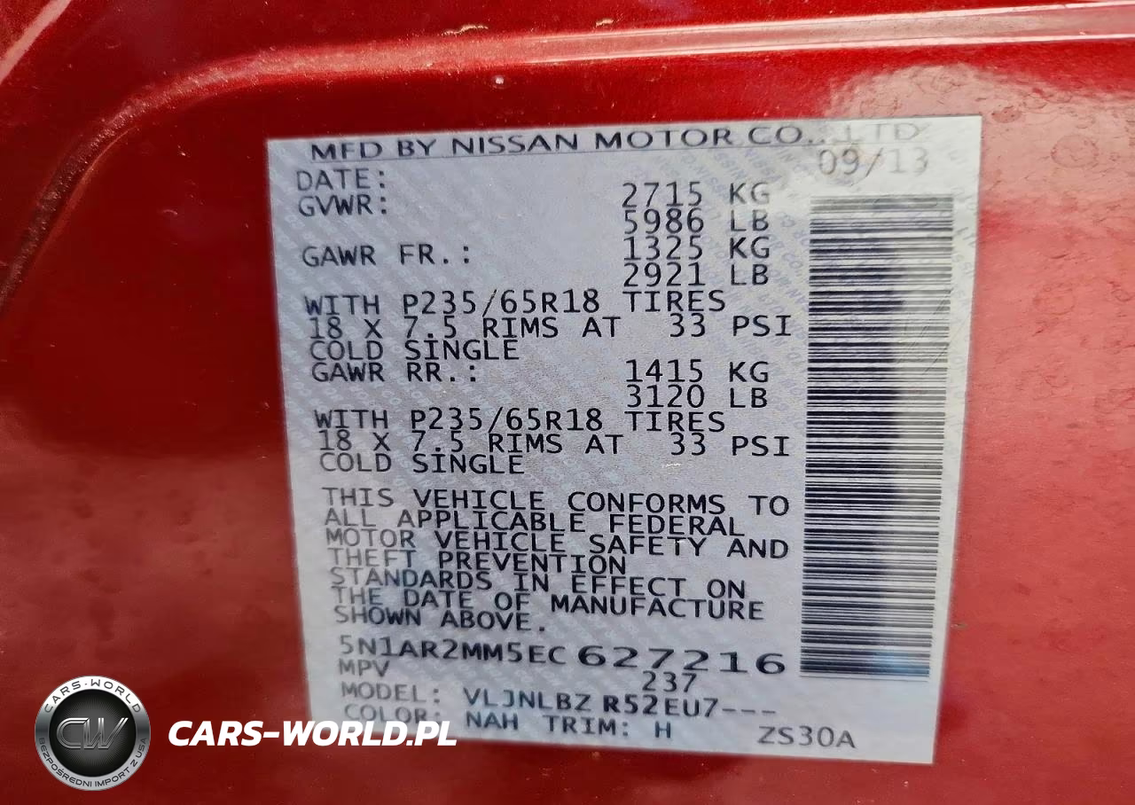 2014 Nissan Pathfinder S VIN:5N1AR2MM5EC627216 - 13