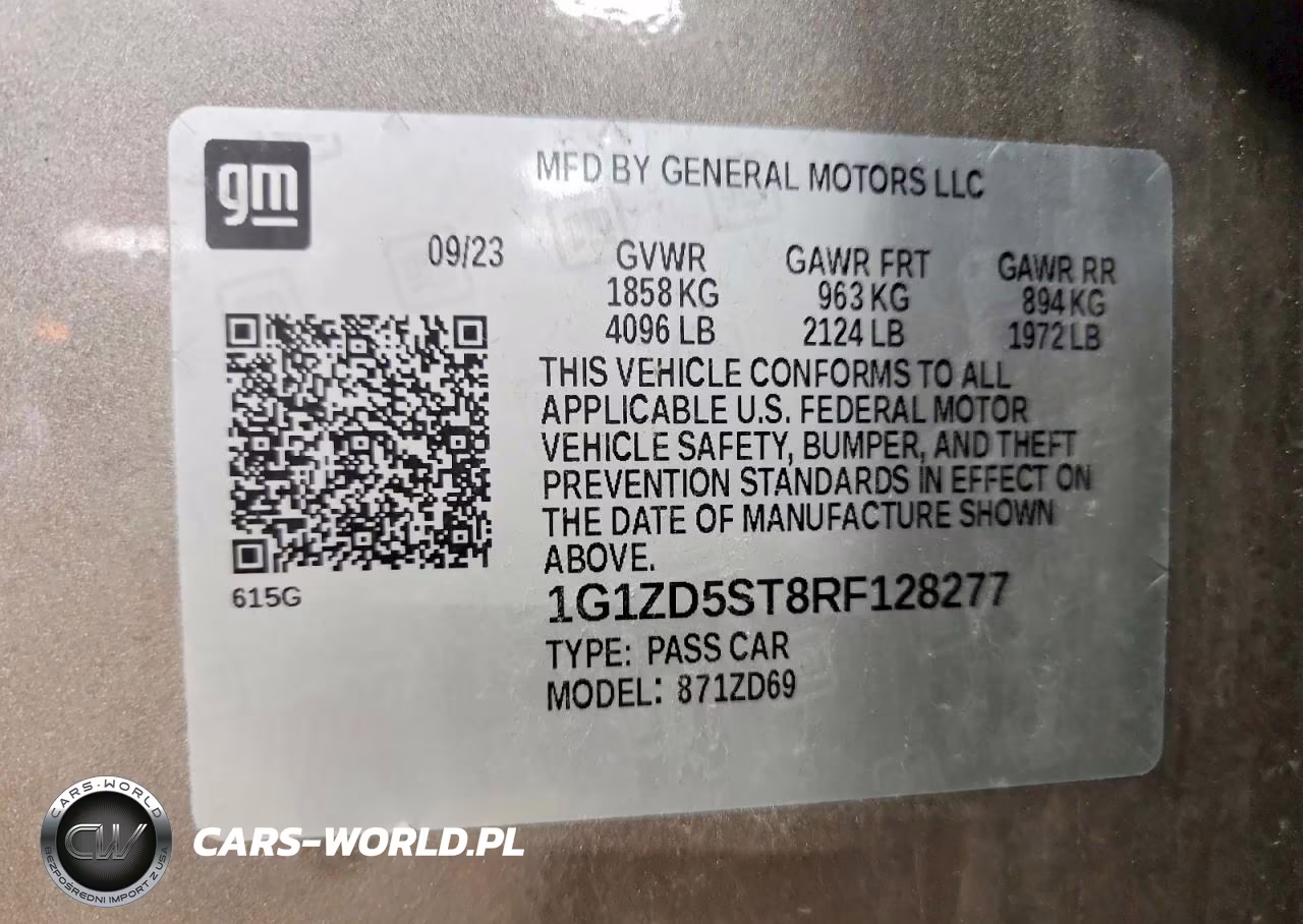 2024 Chevrolet Malibu Lt VIN:1G1ZD5ST8RF128277 - 12