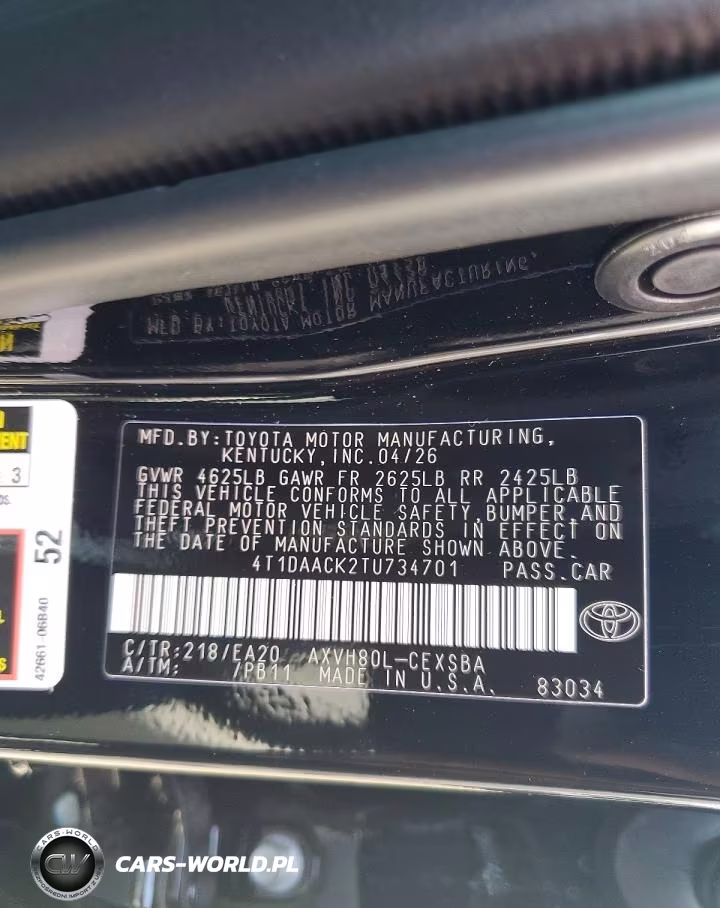 2026 Toyota Camry Se VIN:4T1DAACK2TU734701 - 12