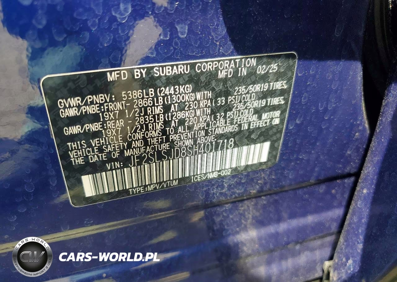 2025 Subaru Forester Sport VIN:JF2SLSJD8SH401718 - 13