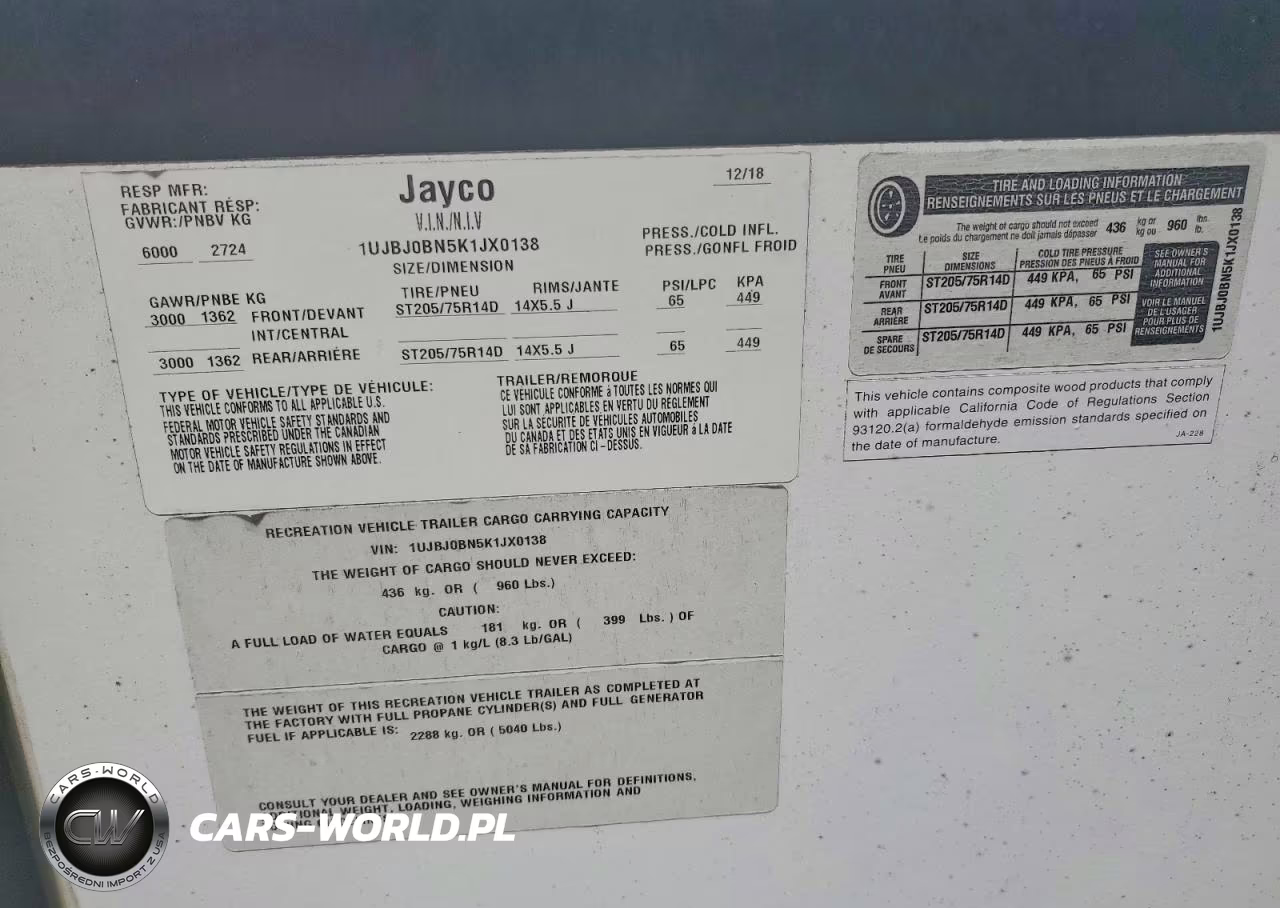 2019 Jayco Jay Feather Camper VIN:1UJBJ0BN5K1JX0138 - 10