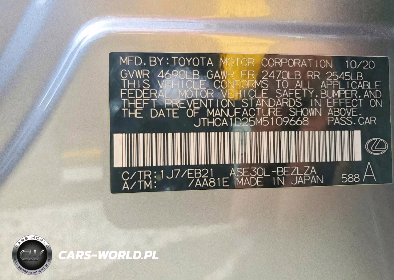 2021 Lexus Is 300 VIN:JTHCA1D25M5109668 - 12