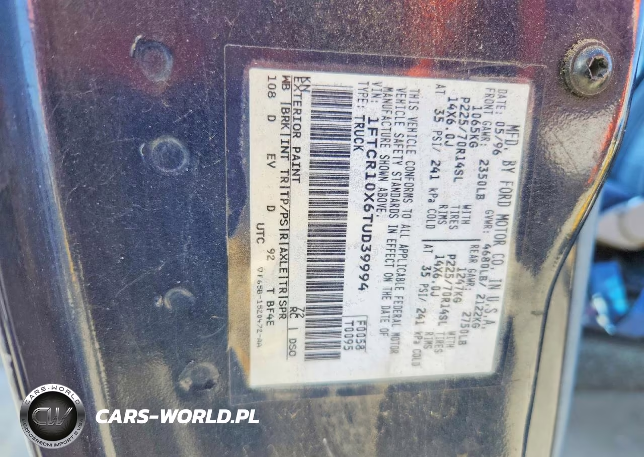 1996 Ford Ranger VIN:1FTCR10X6TUD39994 - 12