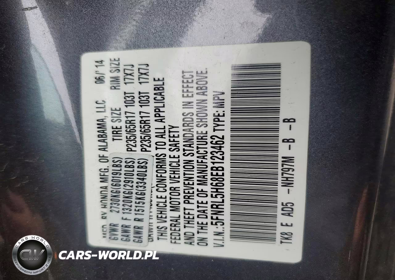 2014 Honda Odyssey Exl VIN:5FNRL5H68EB123462 - 13