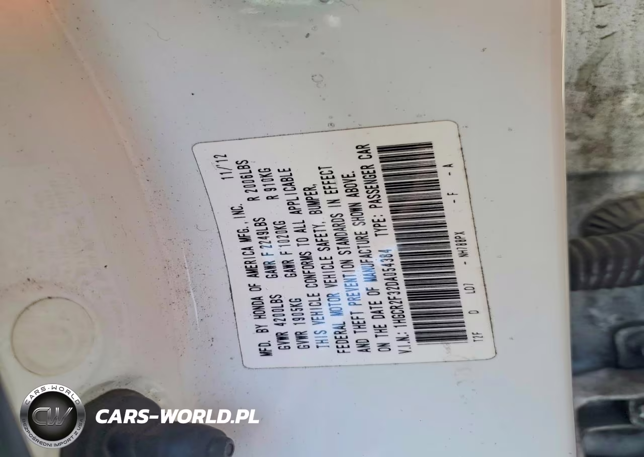 2013 Honda Accord Lx VIN:1HGCR2F32DA054384 - 12