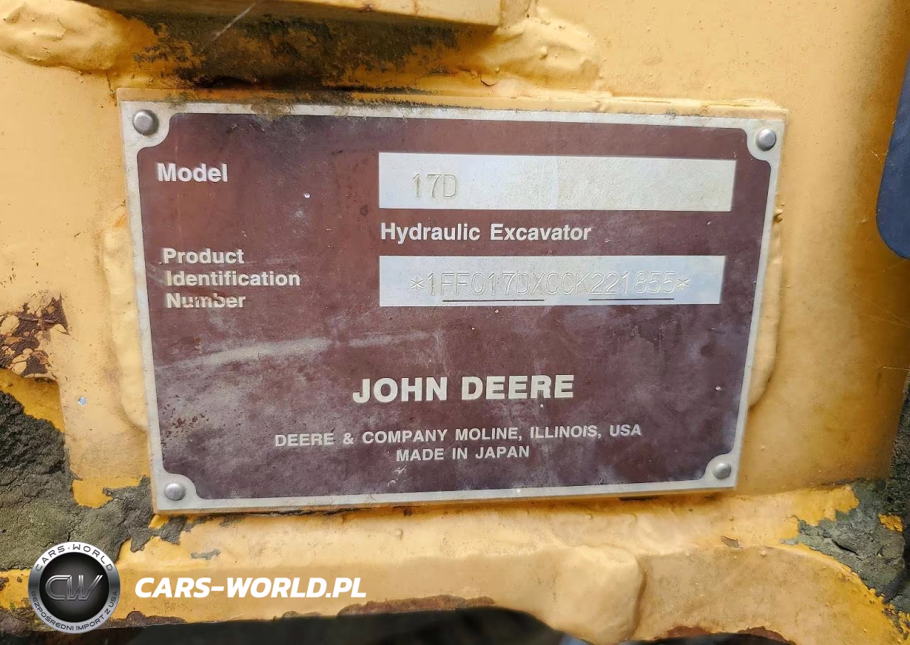2013 John Deer Industrial Equipment VIN:1FF017DXCCK221855 - 10