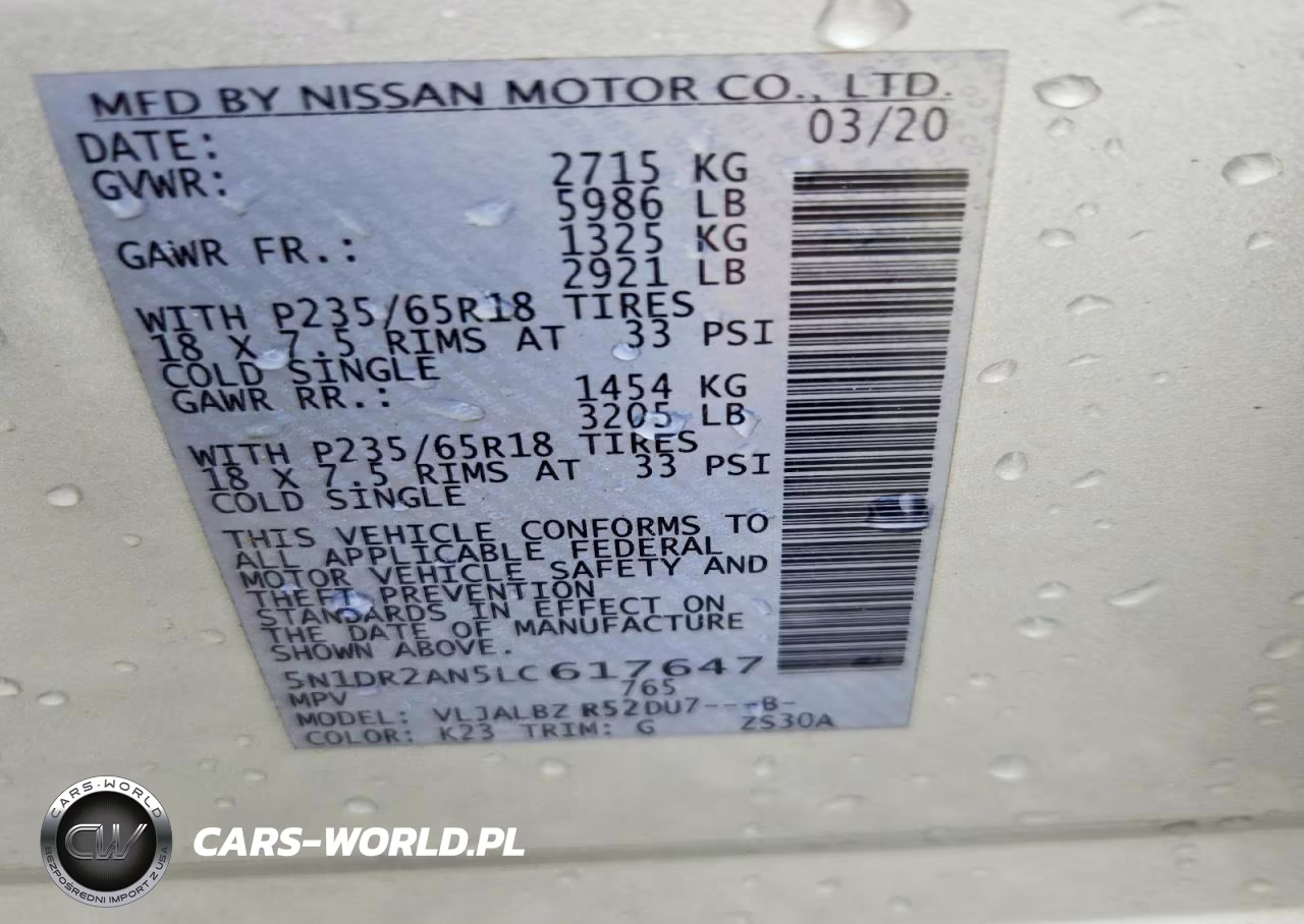 2020 Nissan Pathfinder S VIN:5N1DR2AN5LC617647 - 14