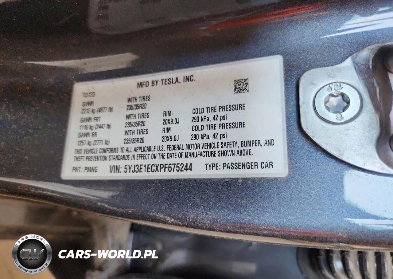 2023 Tesla Model 3 VIN:5YJ3E1ECXPF675244 - 12
