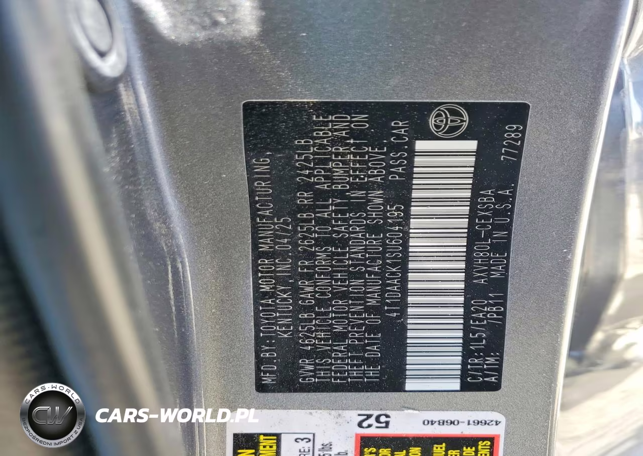2025 Toyota Camry Se VIN:4T1DAACK1SU604195 - 12