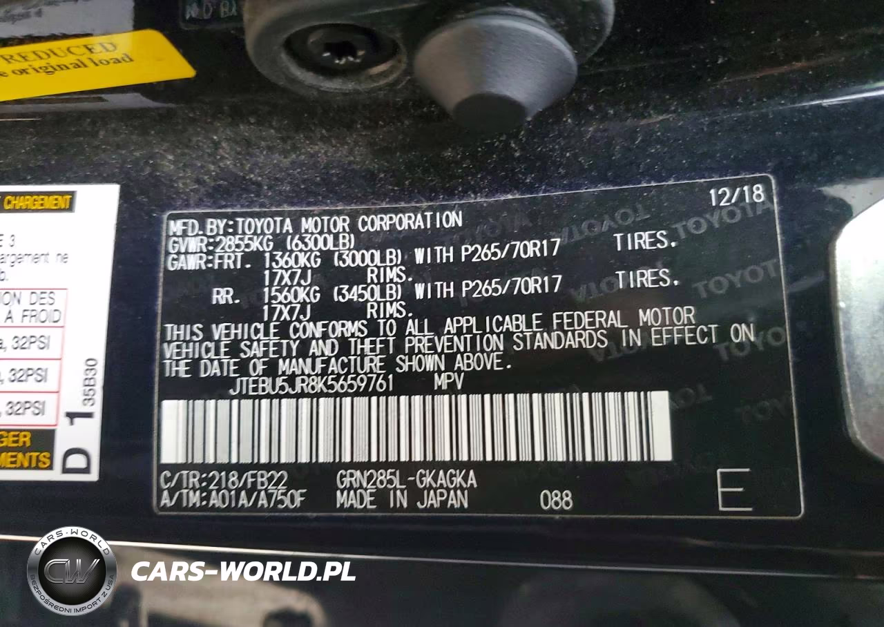 2019 Toyota 4Runner Sr5 VIN:JTEBU5JR8K5659761 - 13