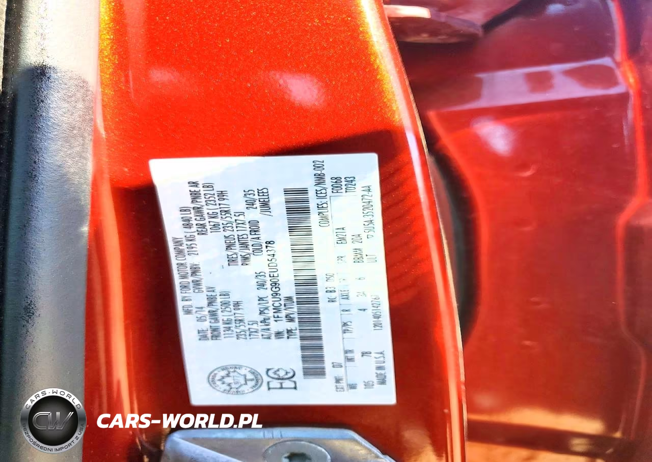 2014 FORD ESCAPE SE VIN:1FMCU9G90EUD54378 - 13