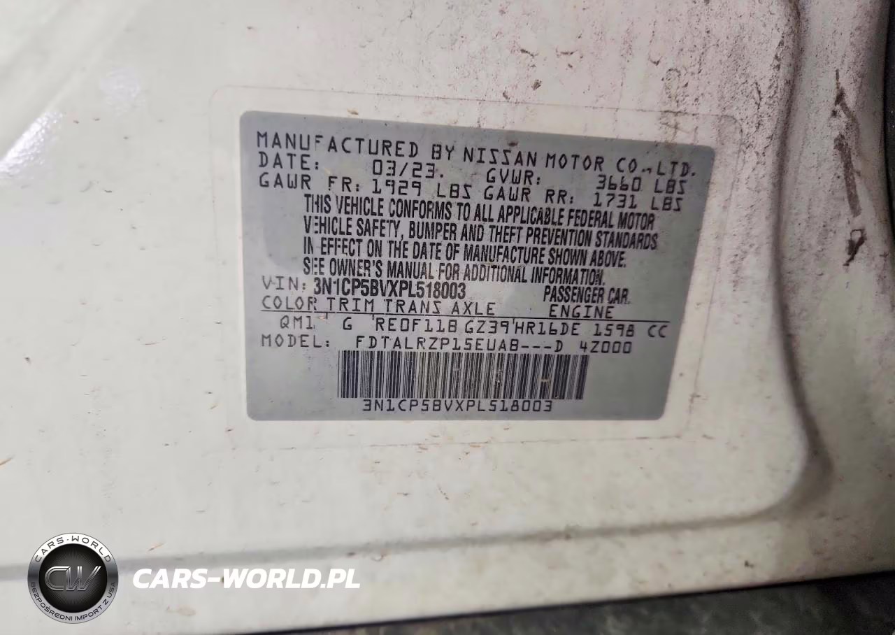 2023 Nissan Kicks S VIN:3N1CP5BVXPL518003 - 14