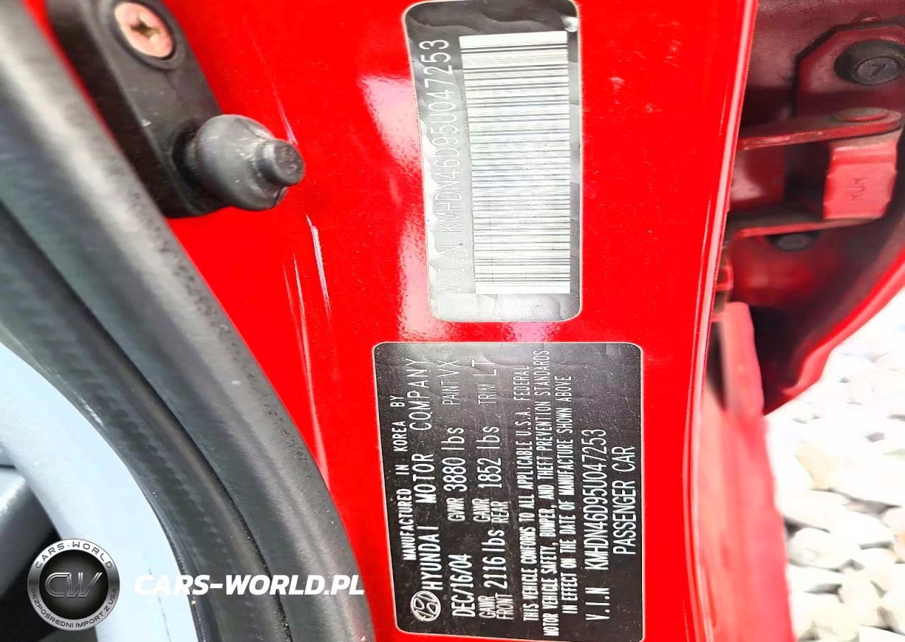 2005 Hyundai Elantra Gls VIN:KMHDN46D95U047253 - 12