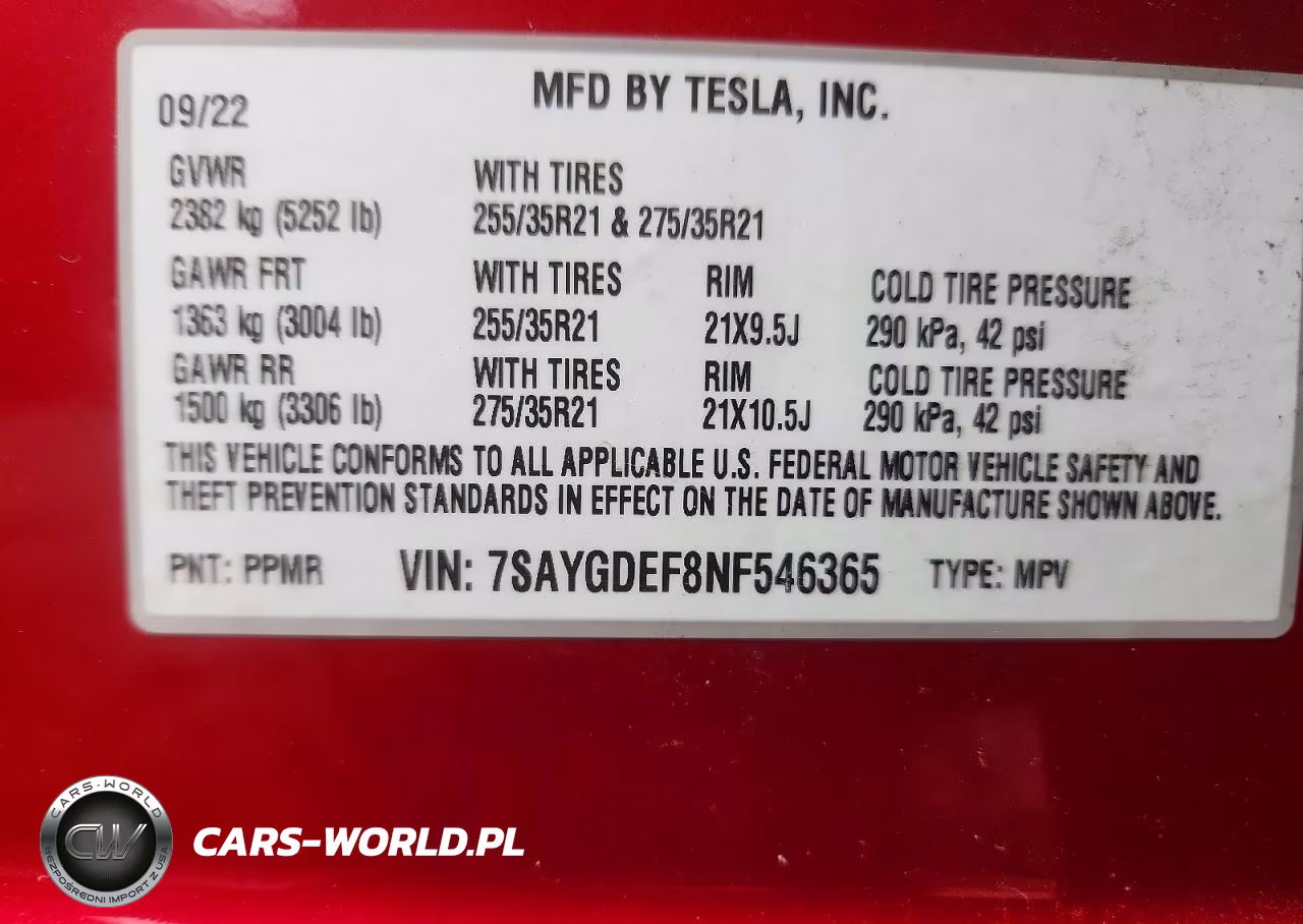 2022 Tesla Model Y VIN:7SAYGDEF8NF546365 - 13