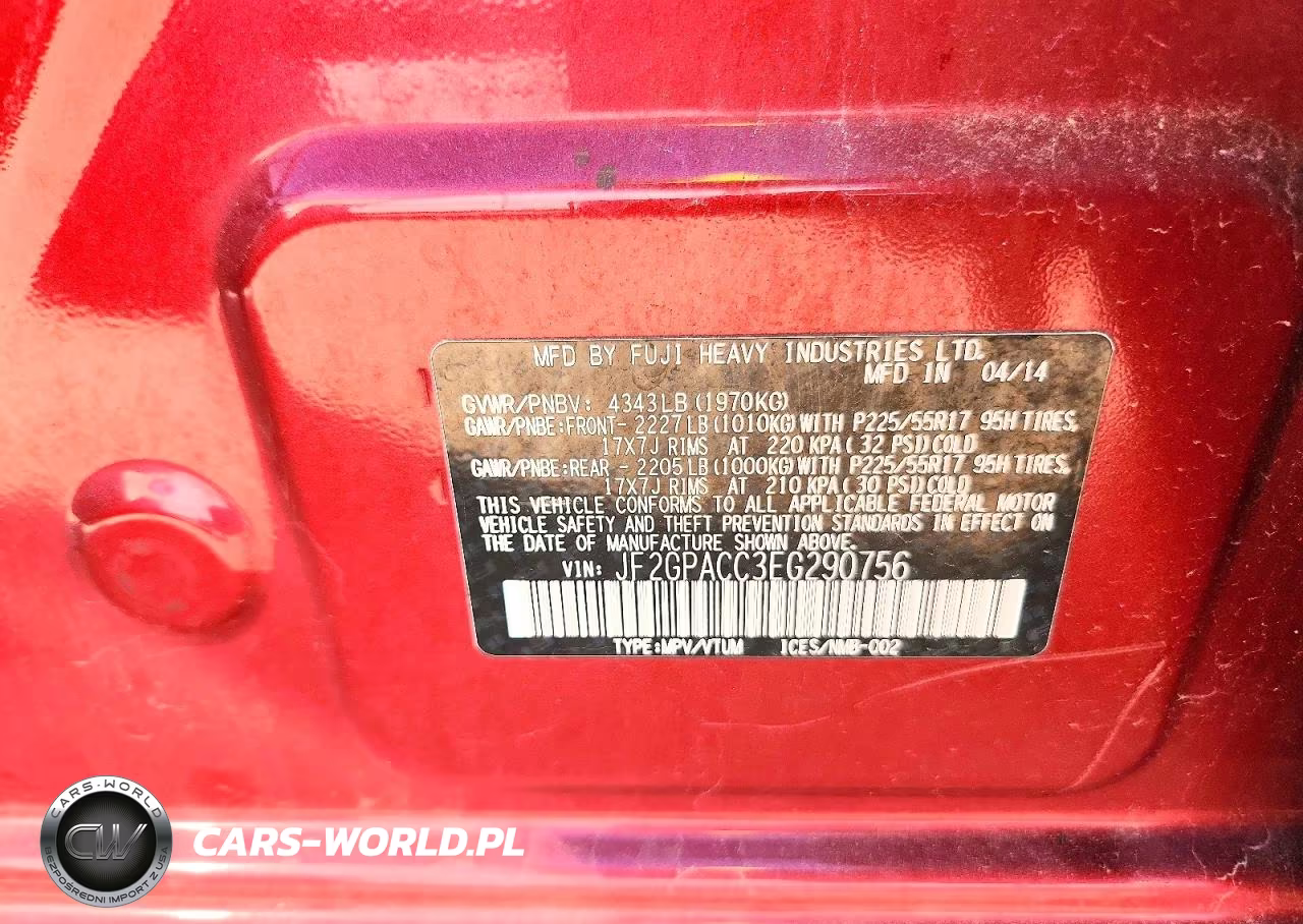 2014 Subaru Xv Crosstrek 2.0 Premium VIN:JF2GPACC3EG290756 - 13