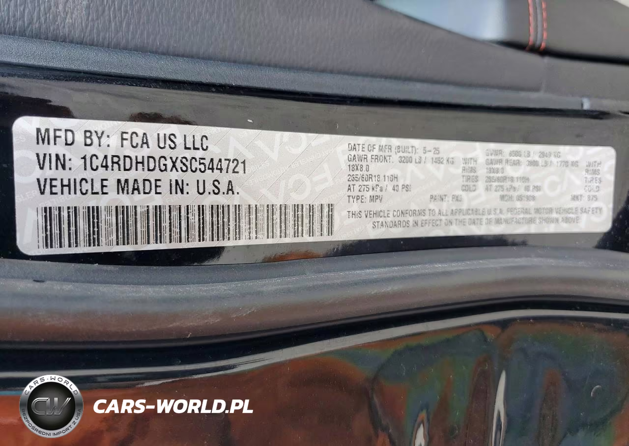 2025 Dodge Durango Gt VIN:1C4RDHDGXSC544721 - 13