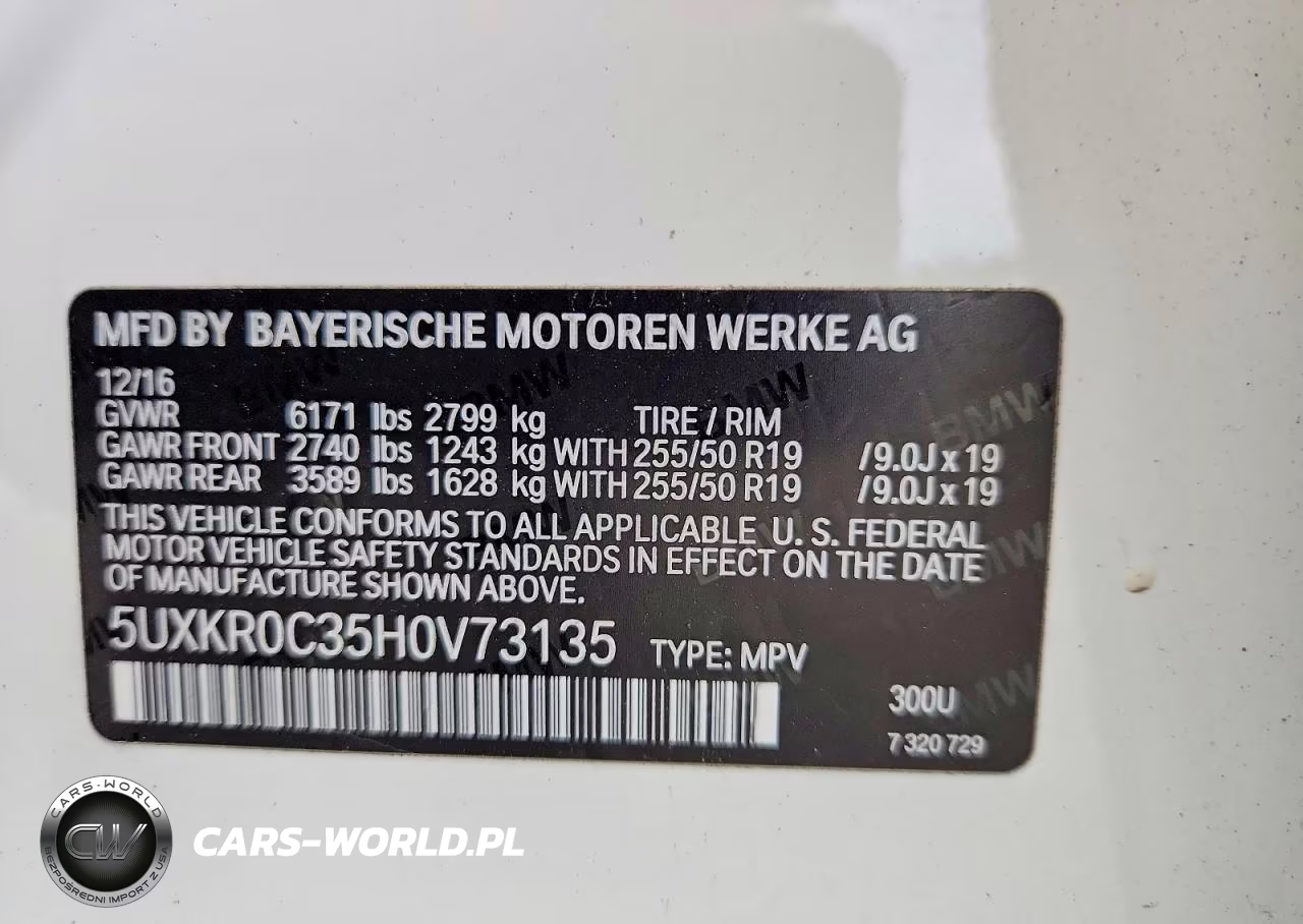 2017 BMW X5 xDrive35I VIN:5UXKR0C35H0V73135 - 13