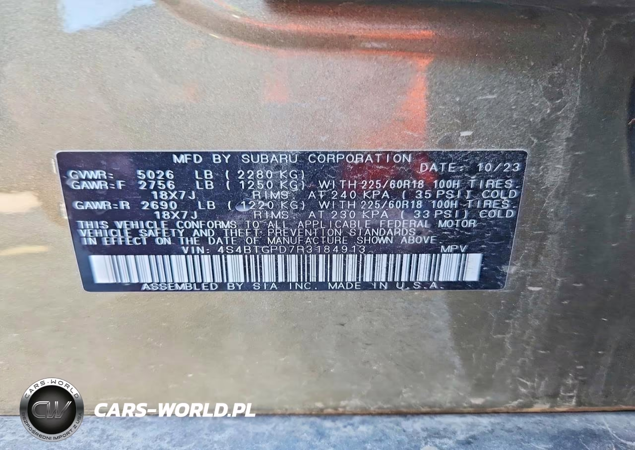 2024 Subaru Outback Touring VIN:4S4BTGPD7R3184913 - 13