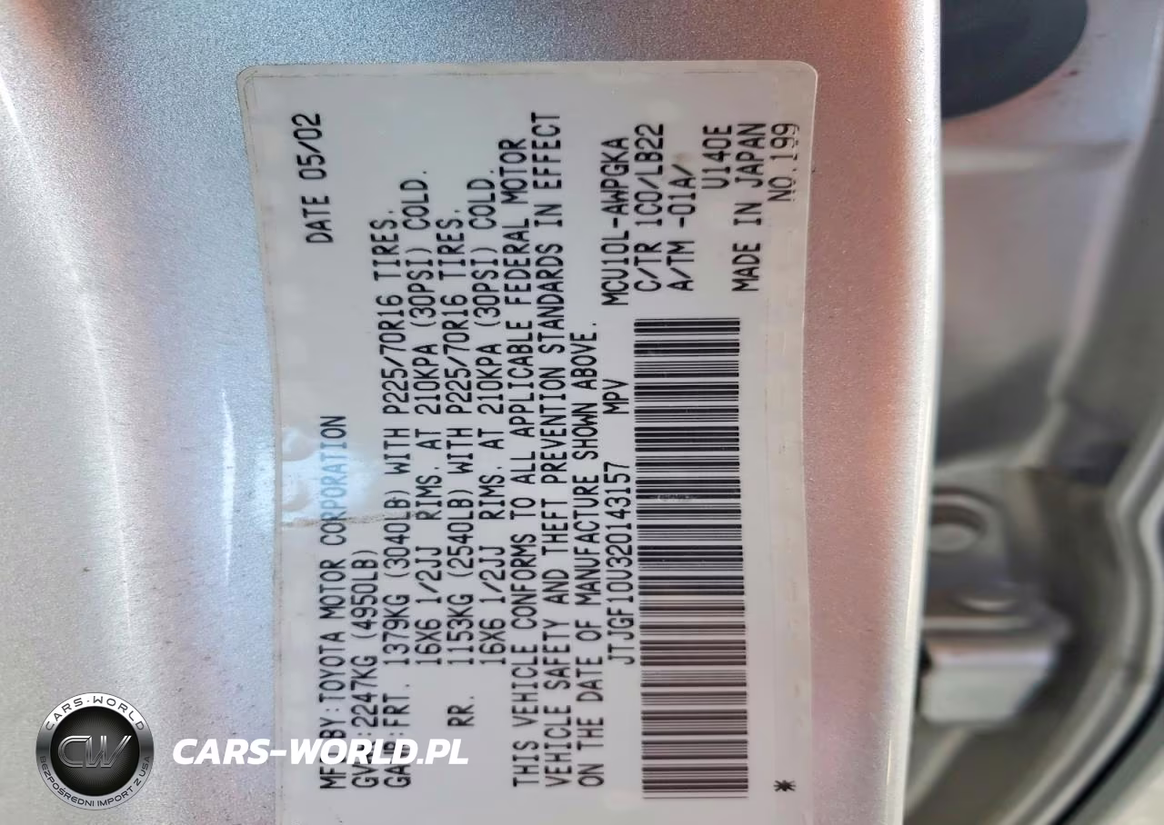 2002 Lexus Rx 300 VIN:JTJGF10U320143157 - 12