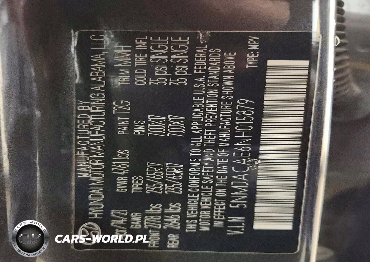 2022 Hyundai Tucson Se VIN:5NMJACAE6NH015879 - 13