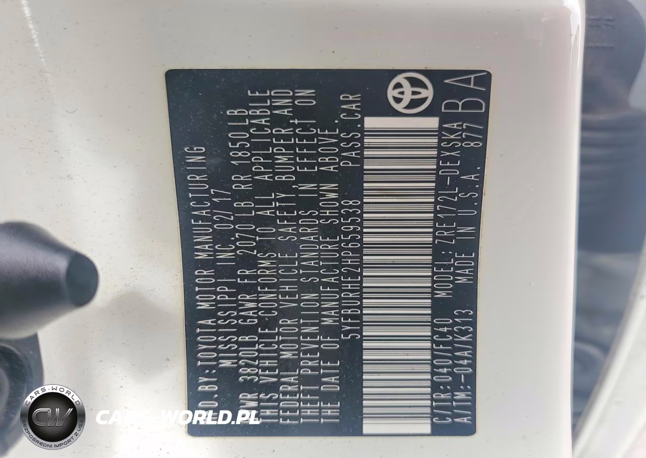 2017 Toyota Corolla Se VIN:5YFBURHE2HP659538 - 13