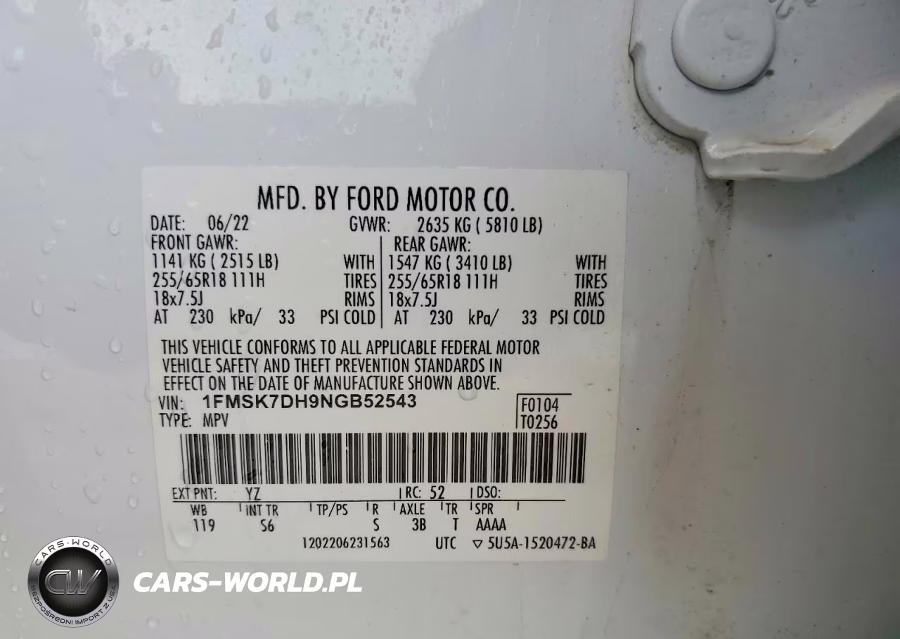 2022 Ford Explorer Xlt VIN:1FMSK7DH9NGB52543 - 13