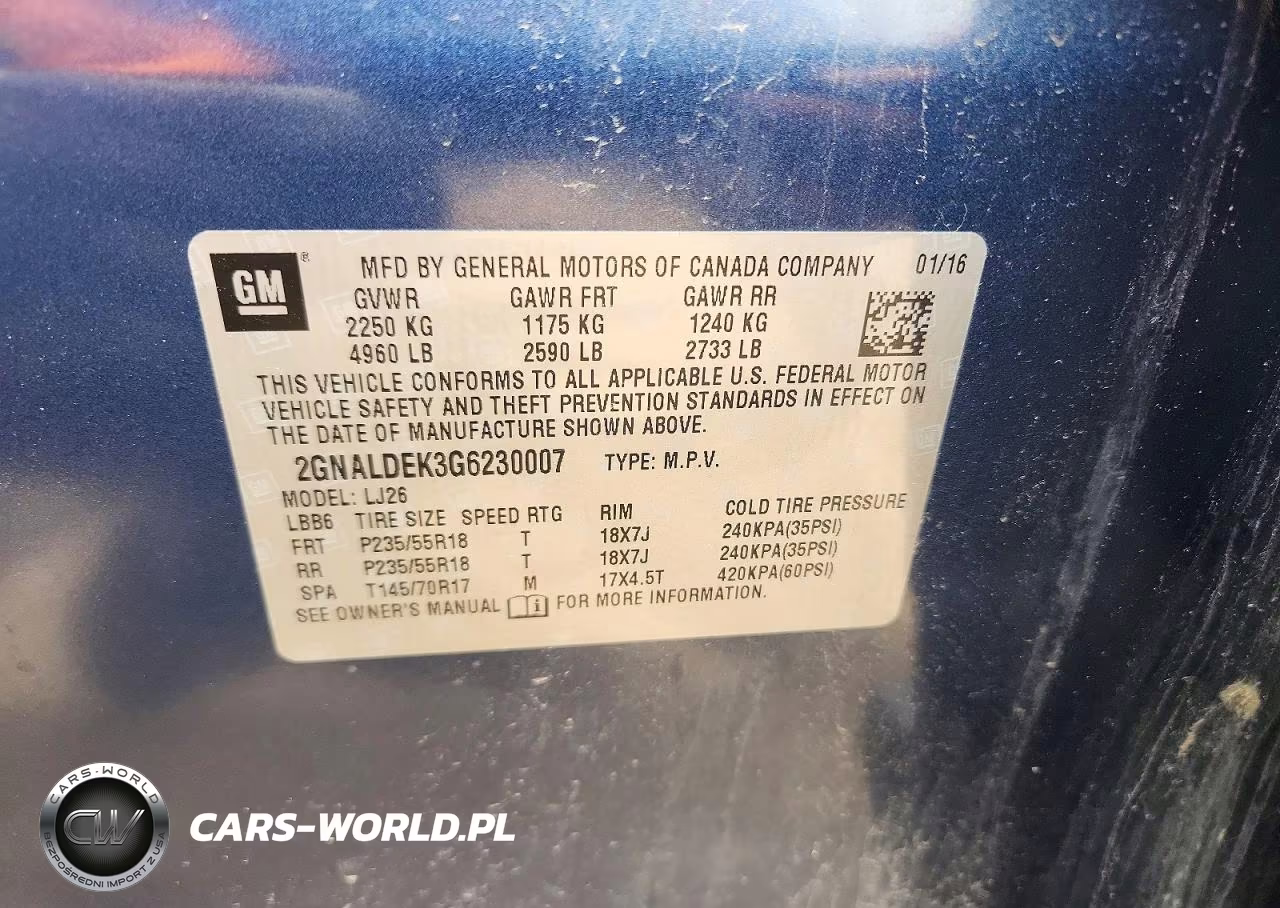 2016 Chevrolet Equinox VIN:2GNALDEK3G6230007 - 12