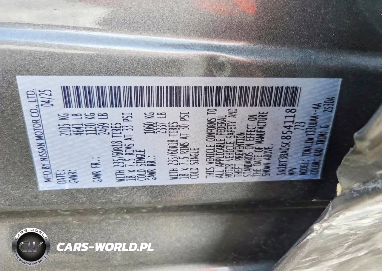 2025 Nissan Rogue Sv VIN:5N1BT3BA0SC854118 - 12