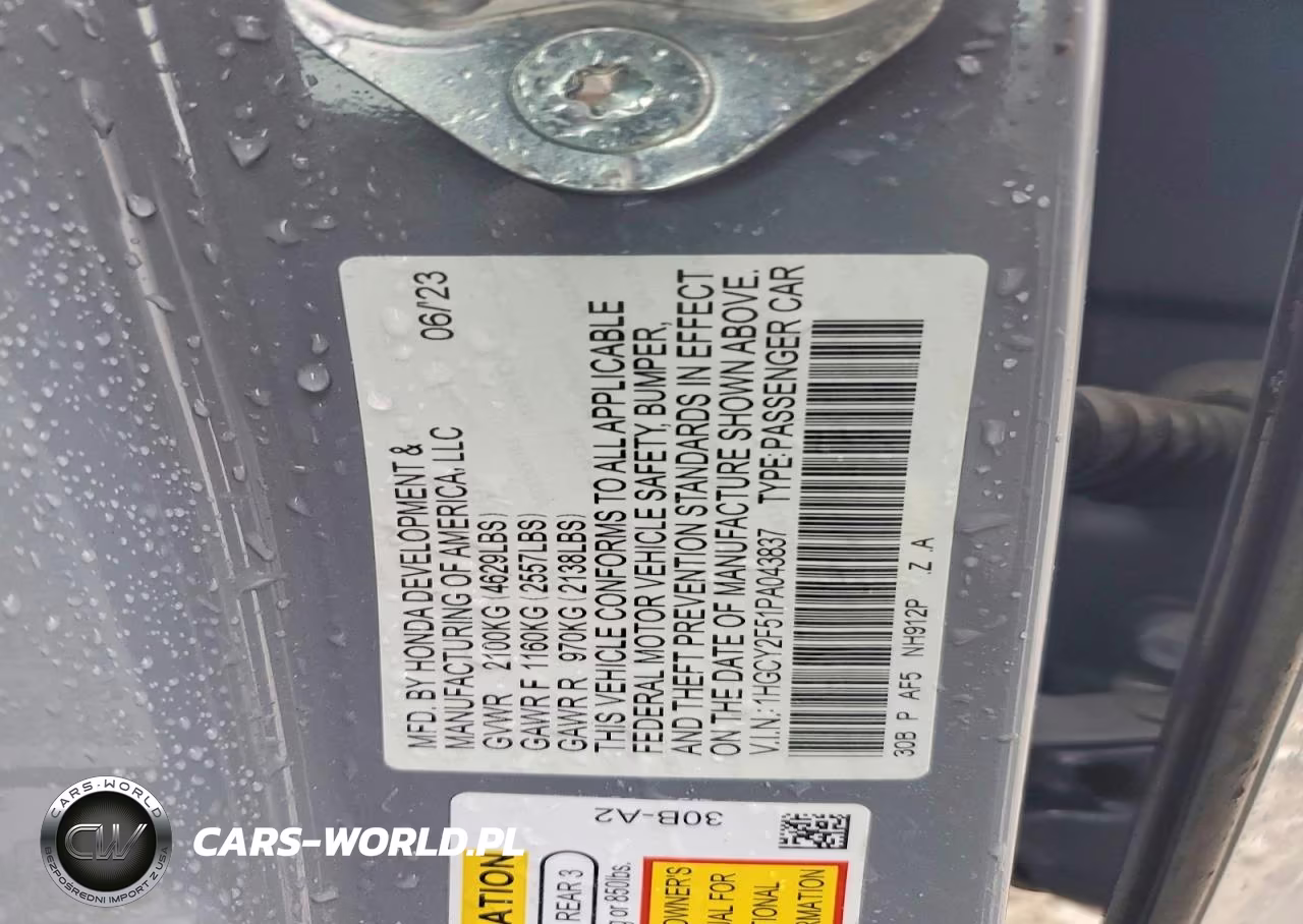 2023 Honda Accord Hybrid Sport VIN:1HGCY2F51PA043837 - 12