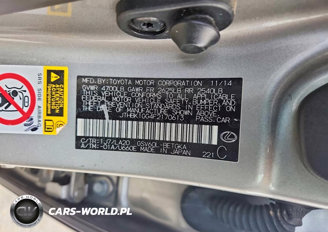2015 Lexus Es 350 VIN:JTHBK1GG4F2170613 - 12