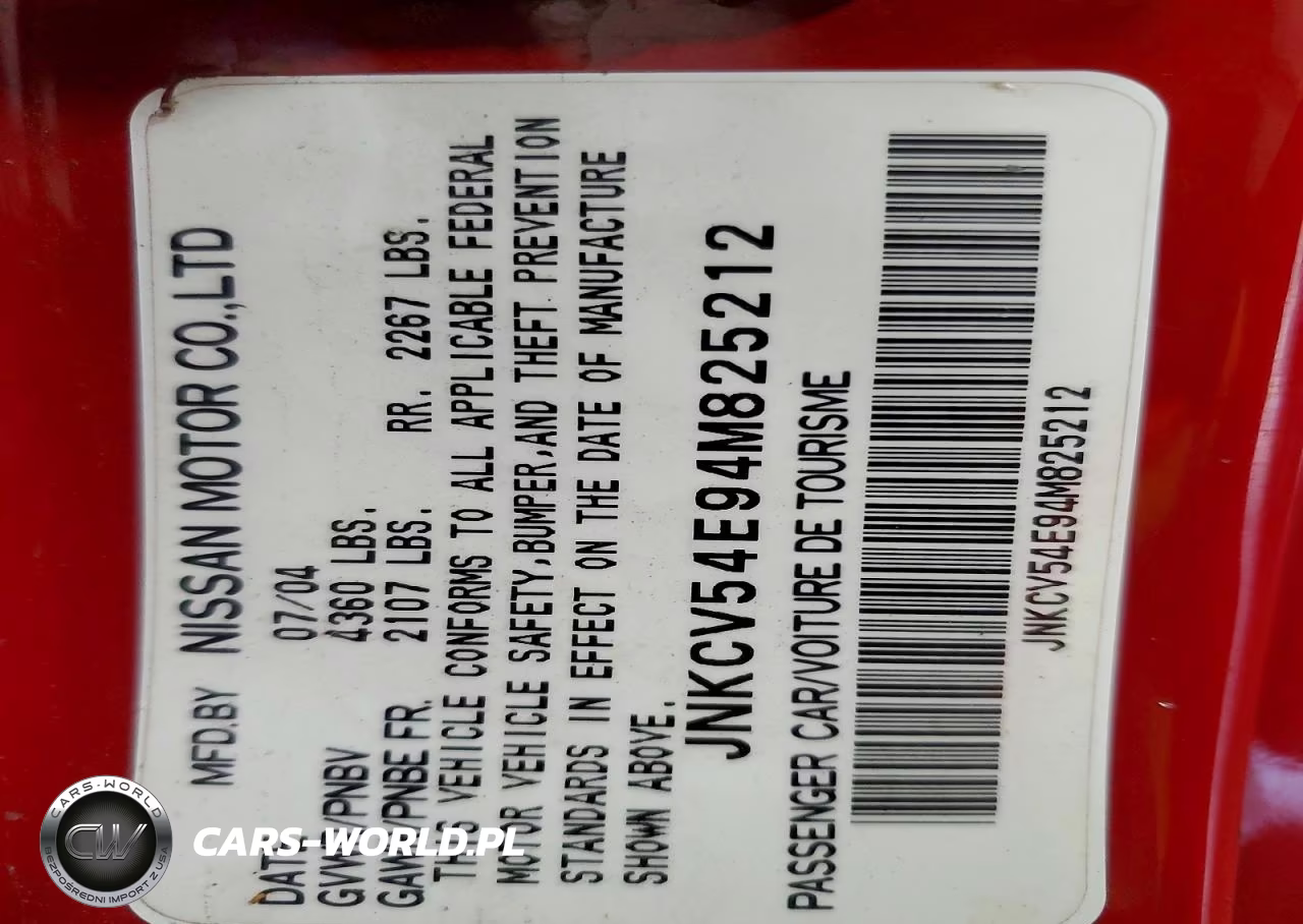 2004 Infiniti G35 Base VIN:JNKCV54E94M825212 - 13