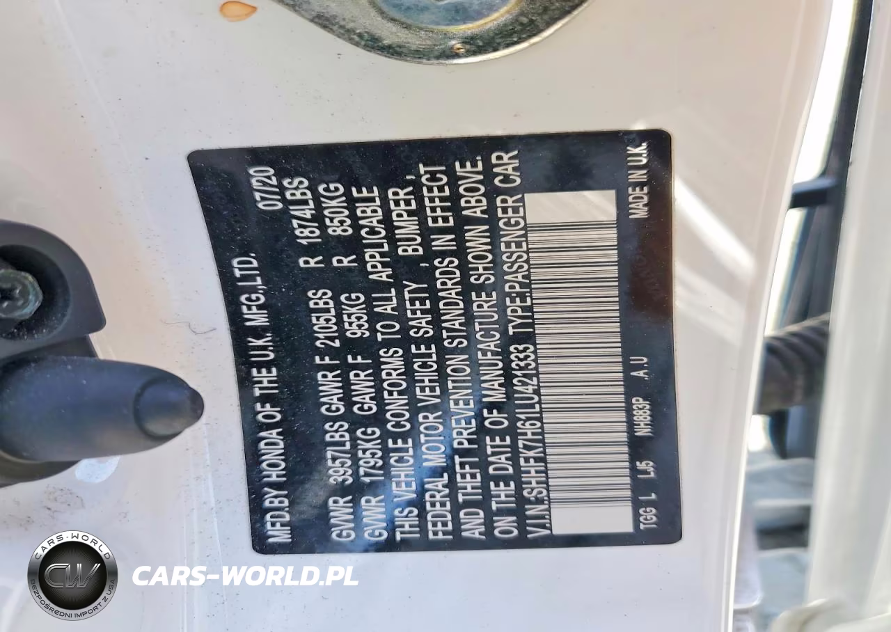 2020 Honda Civic Ex VIN:SHHFK7H61LU421333 - 13