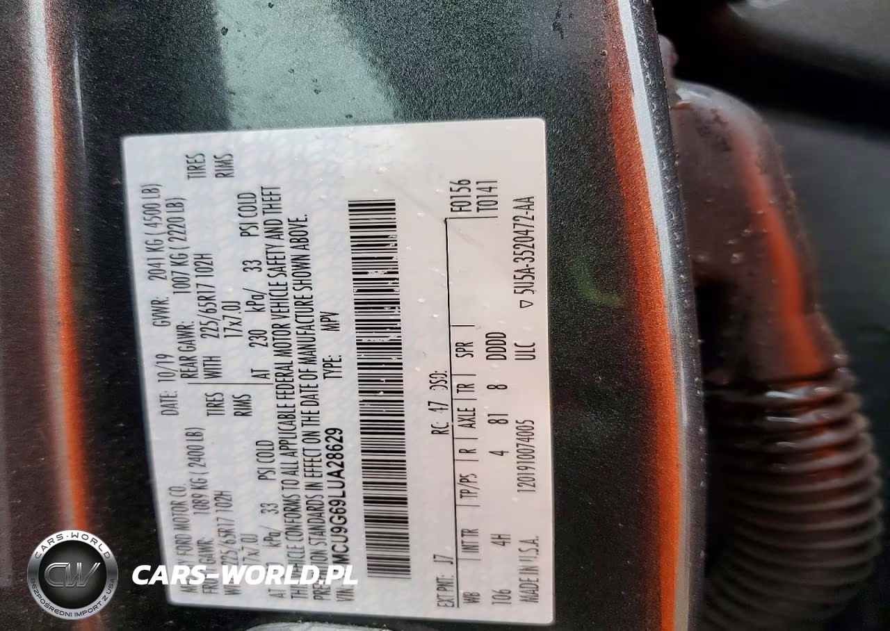 2020 Ford Escape Se VIN:1FMCU9G69LUA28629 - 14