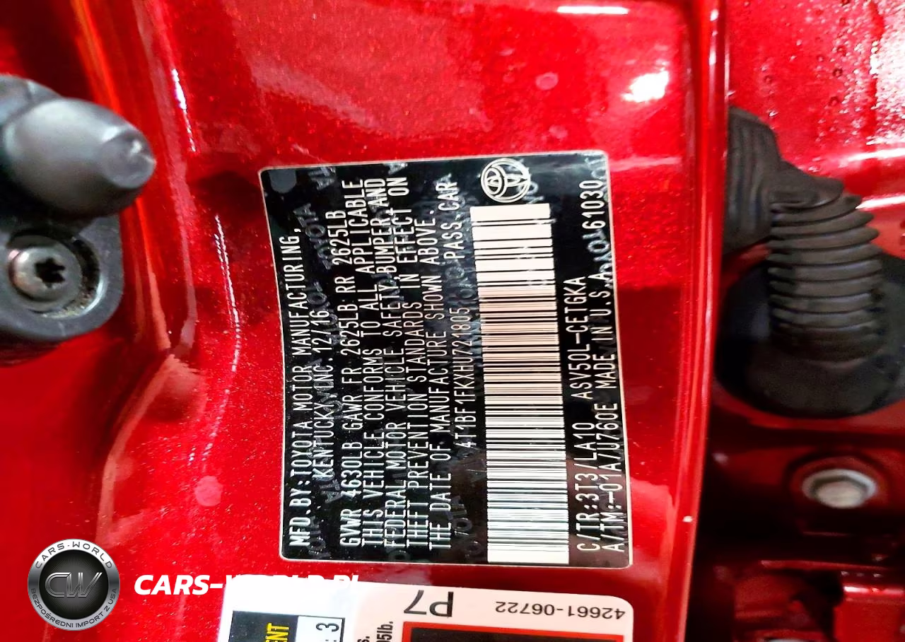 2017 Toyota Camry Xle VIN:4T1BF1FKXHU721805 - 12