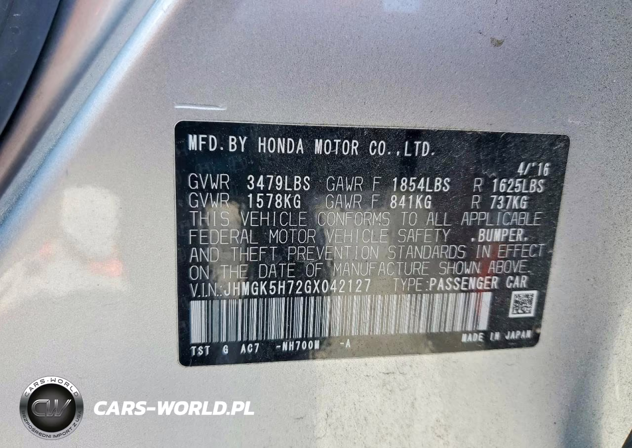 2016 Honda Fit Ex VIN:JHMGK5H72GX042127 - 13