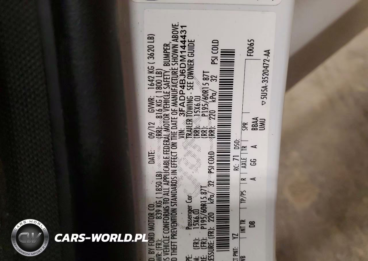 2013 Ford Fiesta Se VIN:3FADP4BJ6DM144431 - 12