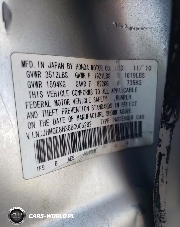 2011 Honda Fit VIN:JHMGE8H38BC005282 - 13