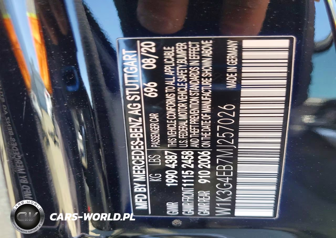 2021 Mercedes-Benz A 220 VIN:W1K3G4EB7MJ257026 - 12