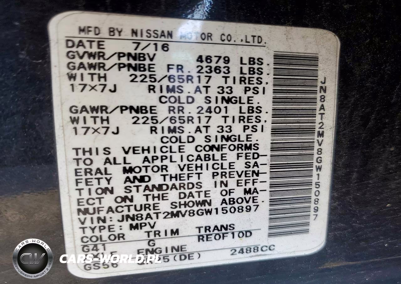 2016 Nissan Rogue S VIN:JN8AT2MV8GW150897 - 12