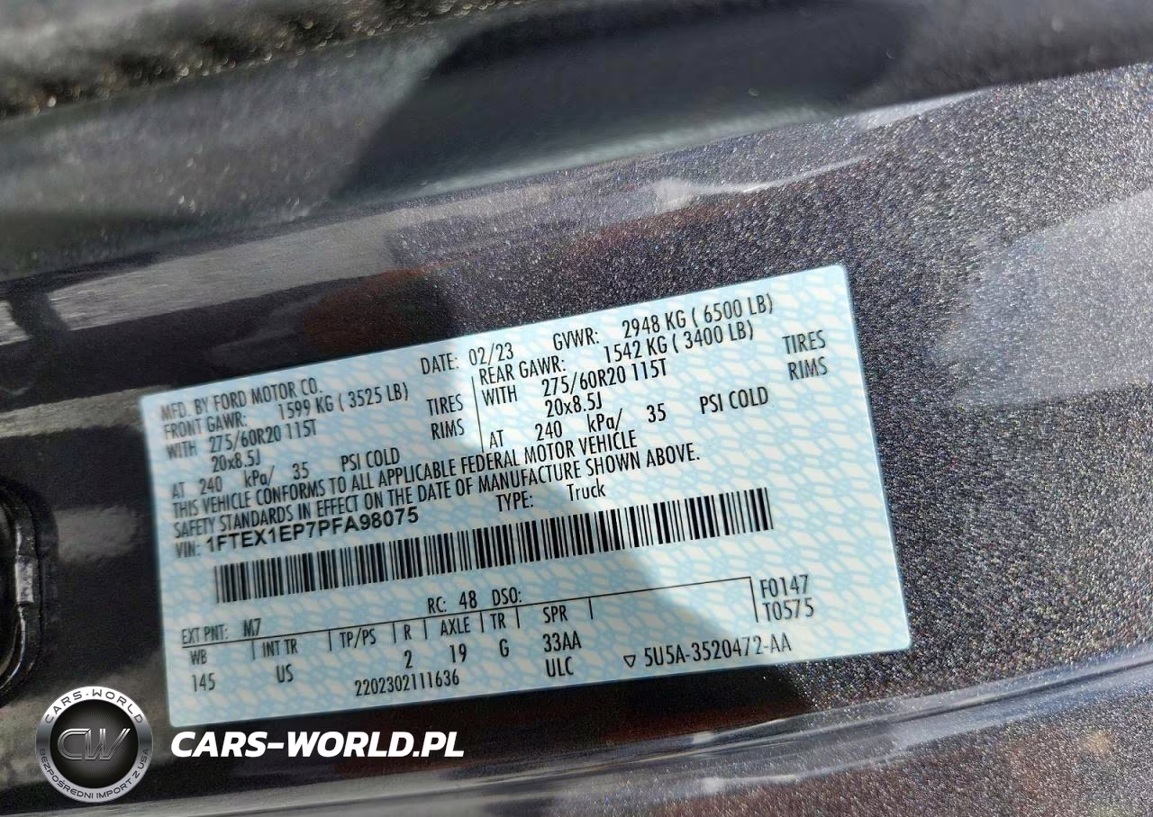 2023 Ford F150 Super Cab VIN:1FTEX1EP7PFA98075 - 13