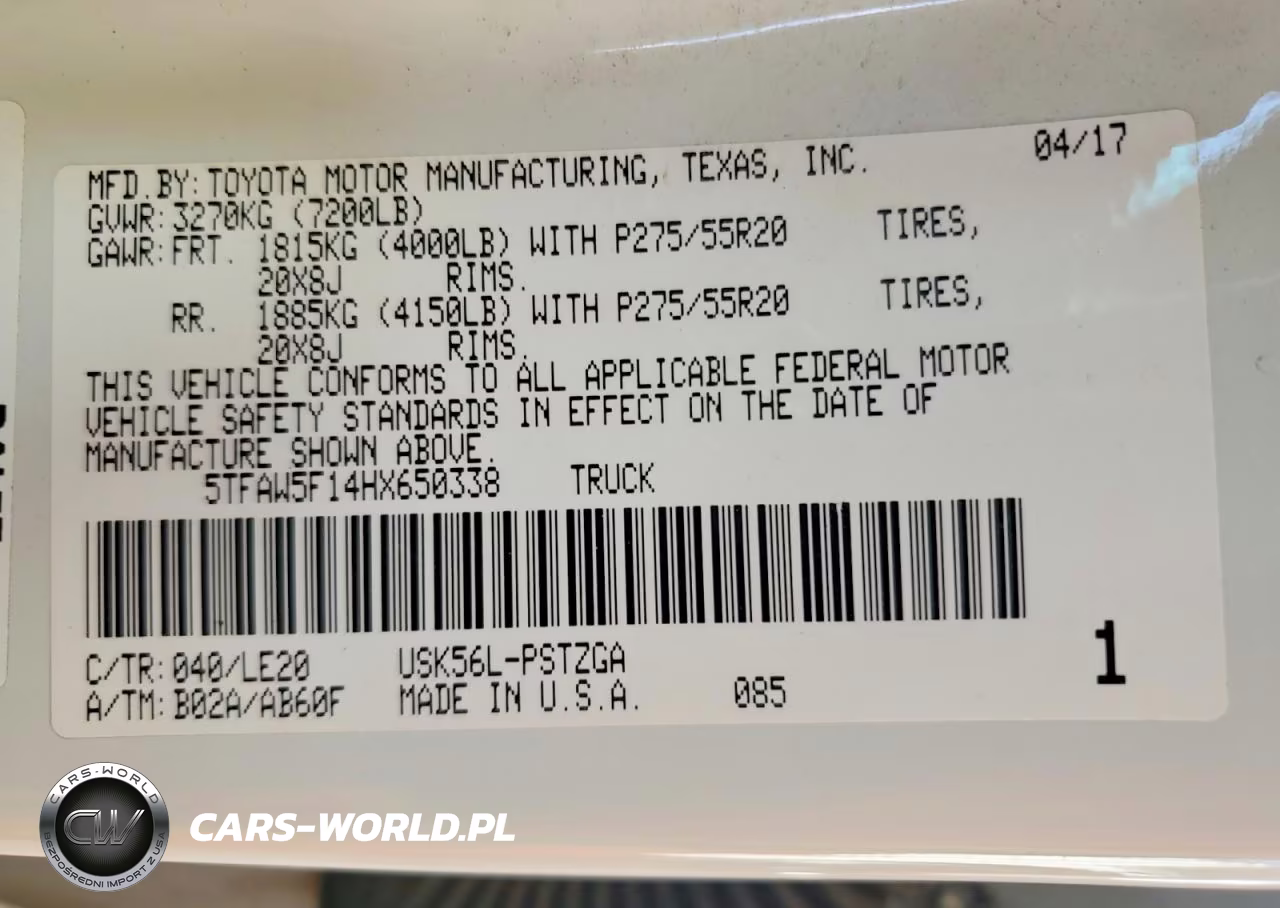 2017 Toyota Tundra Platinum VIN:5TFAW5F14HX650338 - 12