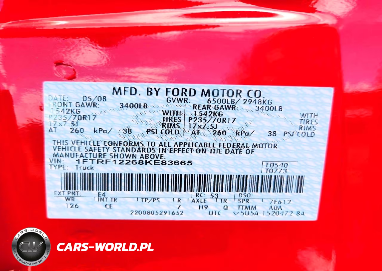 2008 Ford F150 VIN:1FTRF12268KE83665 - 12