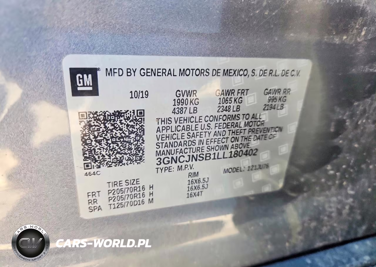 2020 Chevrolet Trax Ls VIN:3GNCJNSB1LL180402 - 12